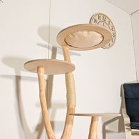 Naturkratzbaum 4523 Kratzbaum Natur Holz Design 133 cm hoch Katzenbaum