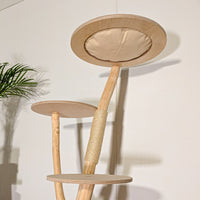 Naturkratzbaum 4523 Kratzbaum Natur Holz Design 133 cm hoch Katzenbaum
