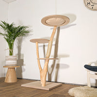 Naturkratzbaum 4523 Kratzbaum Natur Holz Design 133 cm hoch Katzenbaum