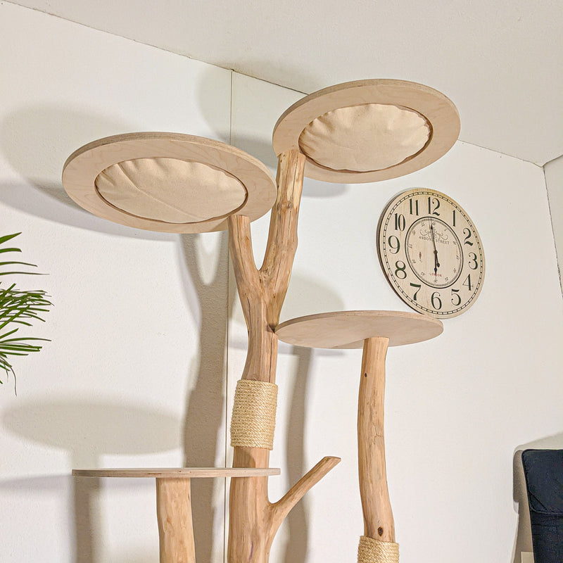 Naturkratzbaum 4524 Kratzbaum Natur Holz Design 195 cm hoch Katzenbaum