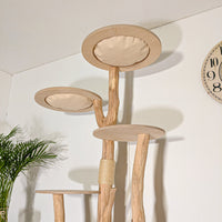 Naturkratzbaum 4524 Kratzbaum Natur Holz Design 195 cm hoch Katzenbaum