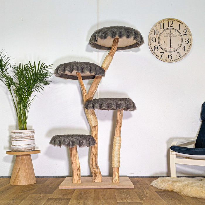 Naturkratzbaum 4532 Kratzbaum Natur Holz Design 173 cm hoch Katzenbaum