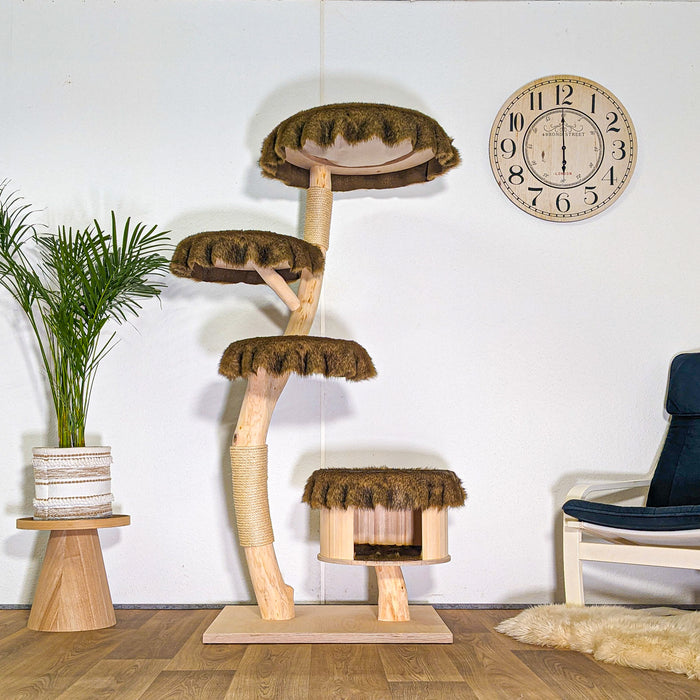 Naturkratzbaum 4534 Kratzbaum Natur Holz Design 170 cm hoch Katzenbaum