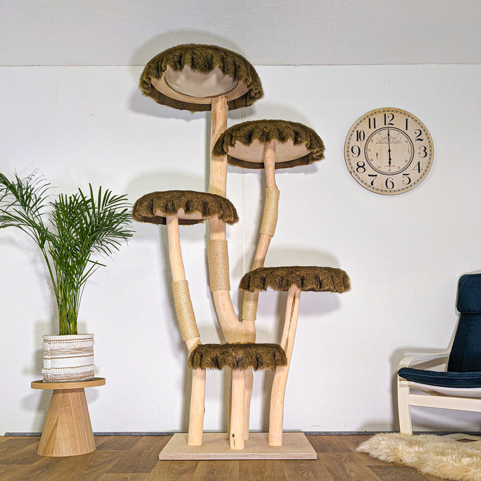 Naturkratzbaum 4547 Kratzbaum Natur Holz Design 210 cm hoch Katzenbaum
