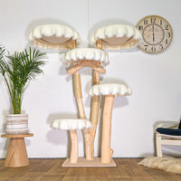 RESERVIERT - Naturkratzbaum 4548 Kratzbaum Natur Holz Design 165 cm hoch Katzenbaum