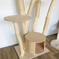Naturkratzbaum 4559 Kratzbaum Natur Holz Design 203 cm hoch Katzenbaum