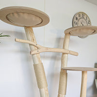 Naturkratzbaum 4560 Kratzbaum Natur Holz Design 155 cm hoch Katzenbaum