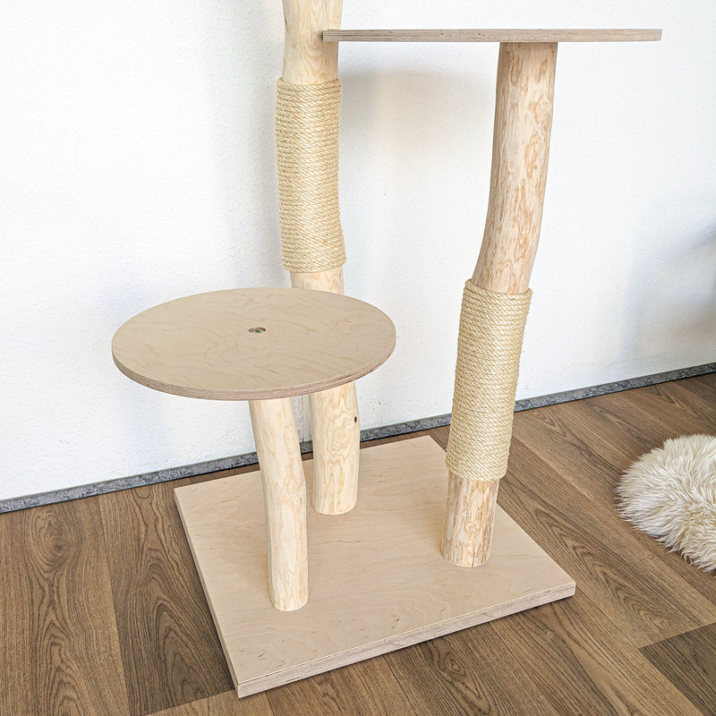 Naturkratzbaum 4561 Kratzbaum Natur Holz Design 175 cm hoch Katzenbaum