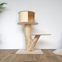 Naturkratzbaum 4562 Kratzbaum Natur Holz Design 104 cm hoch Katzenbaum