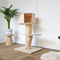 Naturkratzbaum 4562 Kratzbaum Natur Holz Design 104 cm hoch Katzenbaum
