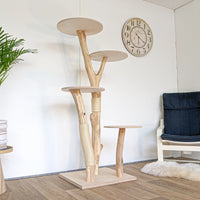 Naturkratzbaum 4563 Kratzbaum Natur Holz Design 163 cm hoch Katzenbaum