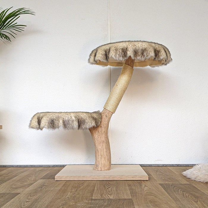 Naturkratzbaum 4564 Kratzbaum Natur Holz Design 95 cm hoch Katzenbaum