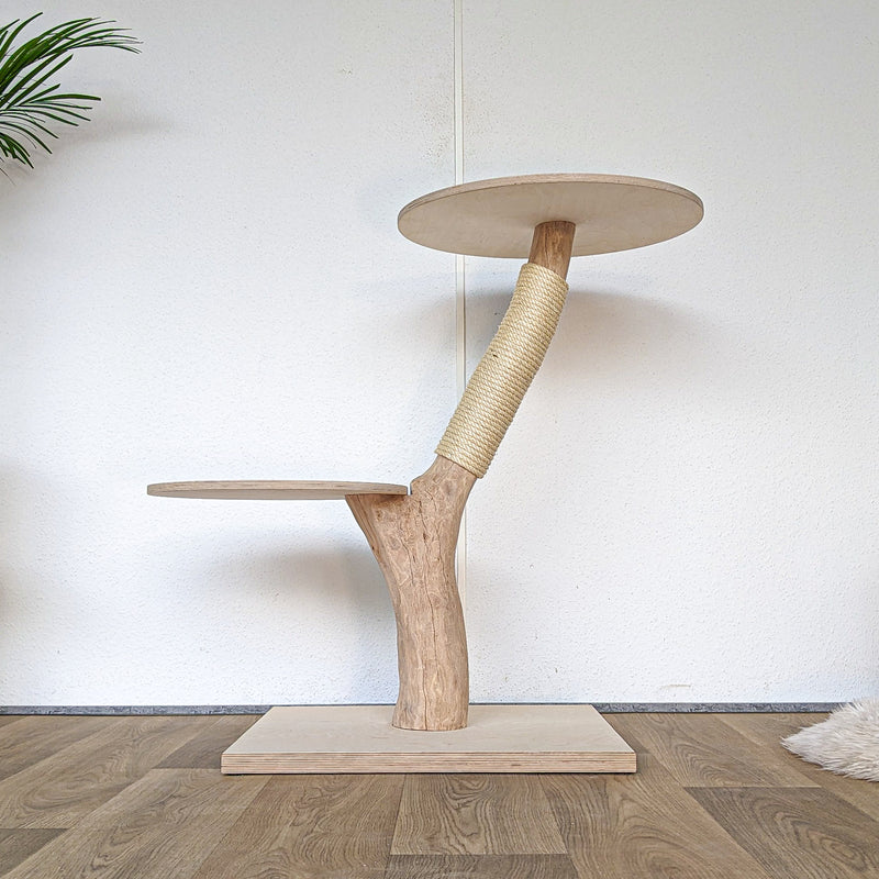 Naturkratzbaum 4564 Kratzbaum Natur Holz Design 95 cm hoch Katzenbaum