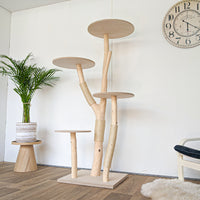 Naturkratzbaum 4565 Kratzbaum Natur Holz Design 174 cm hoch Katzenbaum