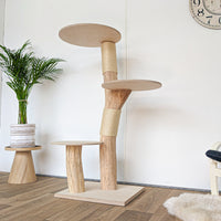 Naturkratzbaum 4567 Kratzbaum Natur Holz Design 145 cm hoch Katzenbaum