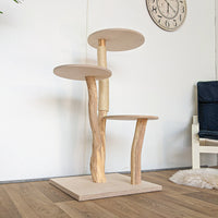 Naturkratzbaum 4568 Kratzbaum Natur Holz Design 114 cm hoch Katzenbaum