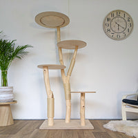 Naturkratzbaum 4569 Kratzbaum Natur Holz Design 175 cm hoch Katzenbaum