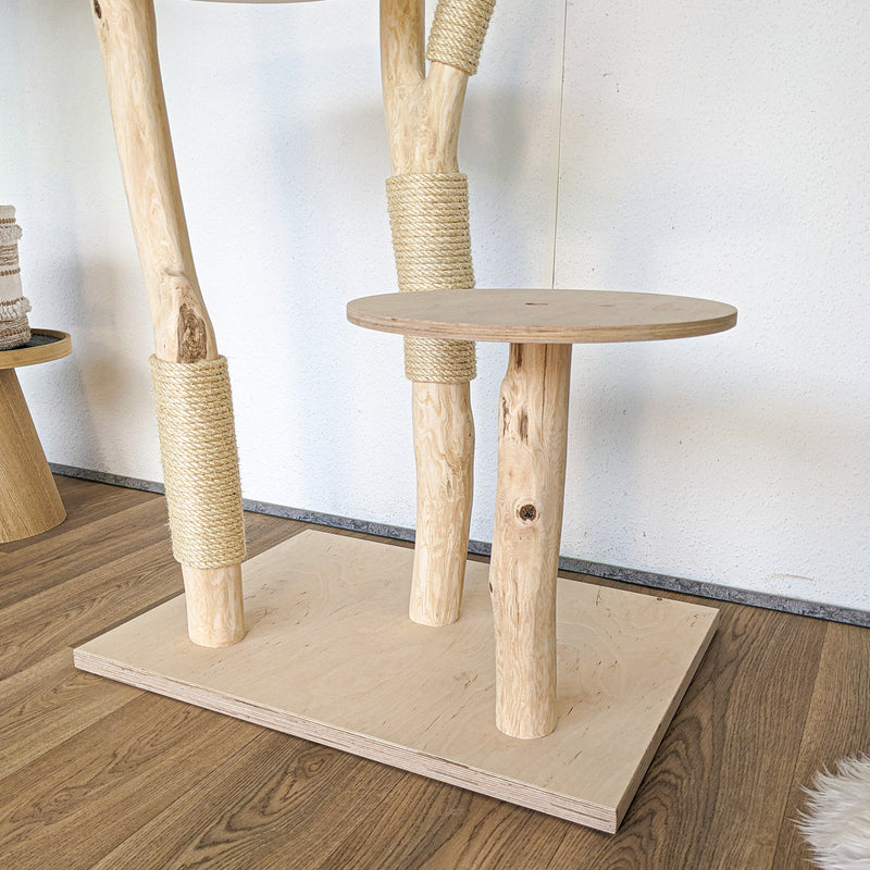Naturkratzbaum 4569 Kratzbaum Natur Holz Design 175 cm hoch Katzenbaum