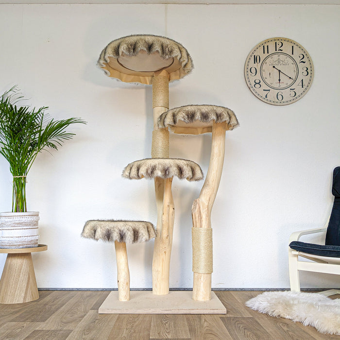 Naturkratzbaum 4570 Kratzbaum Natur Holz Design 175 cm hoch Katzenbaum