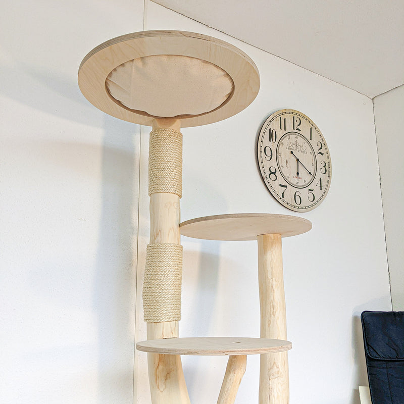 Naturkratzbaum 4570 Kratzbaum Natur Holz Design 175 cm hoch Katzenbaum