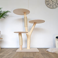 Naturkratzbaum 4571 Kratzbaum Natur Holz Design 125 cm hoch Katzenbaum