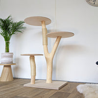 Naturkratzbaum 4571 Kratzbaum Natur Holz Design 125 cm hoch Katzenbaum