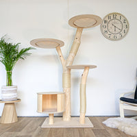 Naturkratzbaum 4572 Kratzbaum Natur Holz Design 175 cm hoch Katzenbaum