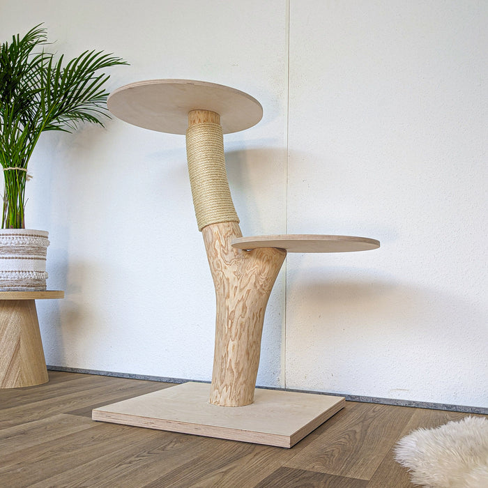 Naturkratzbaum 4573 Kratzbaum Natur Holz Design 105 cm hoch Katzenbaum