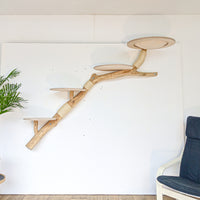 Wandkratzbaum 4575 Naturkratzbaum 190 cm Länge Kratzbaum Natur Holz Design