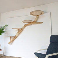 Wandkratzbaum 4575 Naturkratzbaum 190 cm Länge Kratzbaum Natur Holz Design