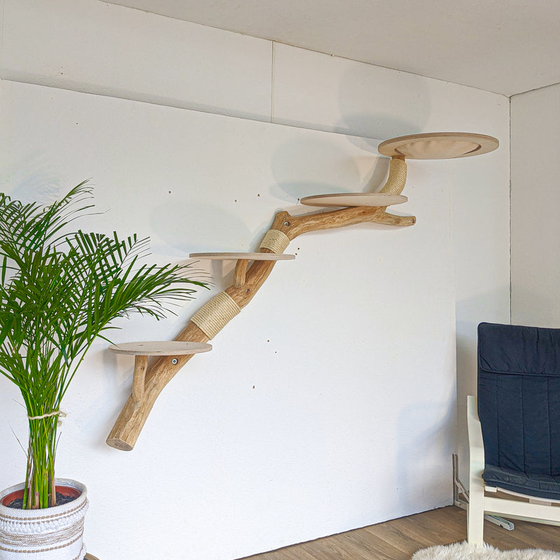 Wandkratzbaum 4575 Naturkratzbaum 190 cm Länge Kratzbaum Natur Holz Design