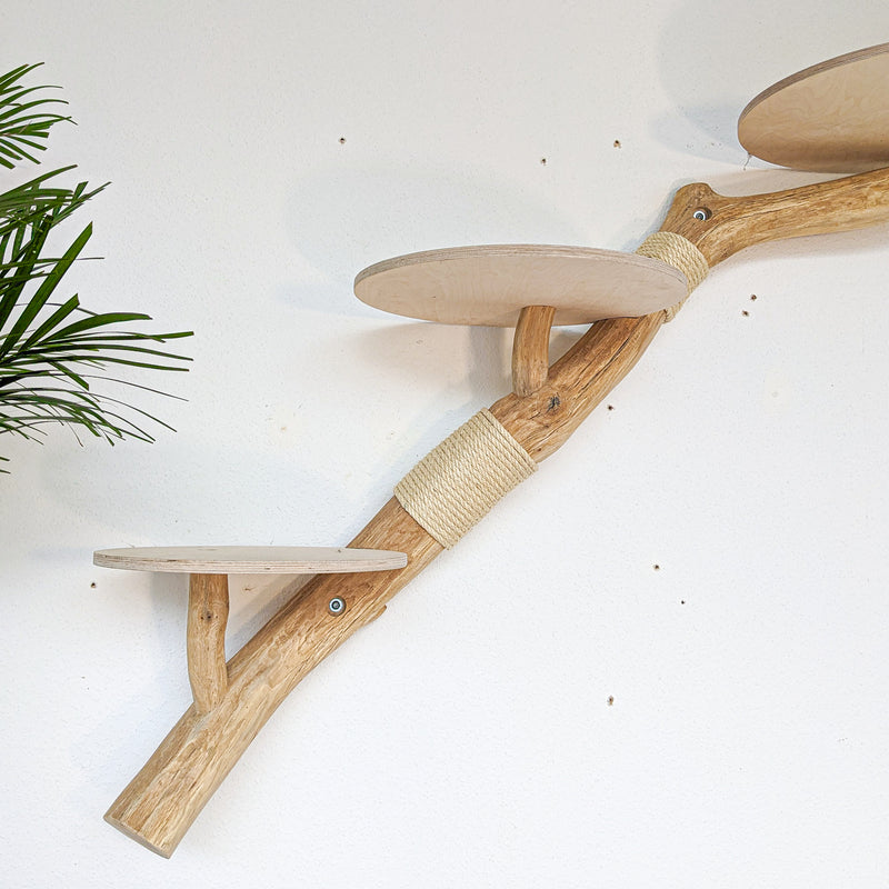 Wandkratzbaum 4575 Naturkratzbaum 190 cm Länge Kratzbaum Natur Holz Design