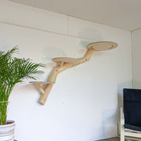 Wandkratzbaum 4576 Naturkratzbaum 162 cm Länge Kratzbaum Natur Holz Design