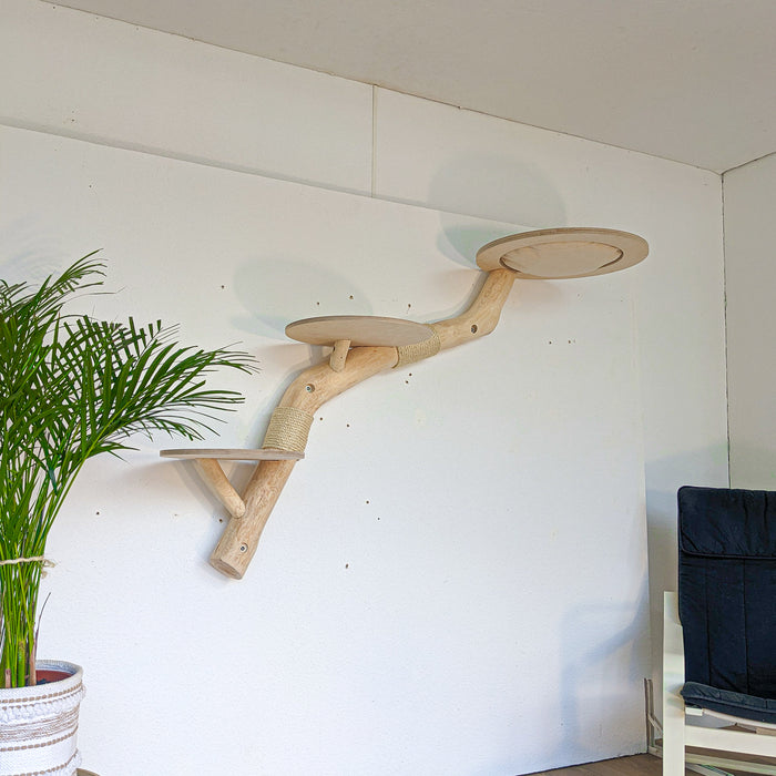 Wandkratzbaum 4576 Naturkratzbaum 162 cm Länge Kratzbaum Natur Holz Design