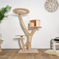 Naturkratzbaum 4577 Kratzbaum Natur Holz Design 140 cm hoch Katzenbaum