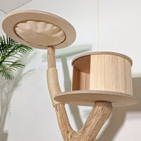 Naturkratzbaum 4577 Kratzbaum Natur Holz Design 140 cm hoch Katzenbaum
