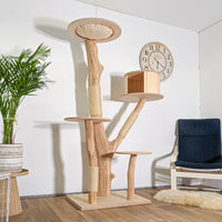 Naturkratzbaum 4578 Kratzbaum Natur Holz Design 185 cm hoch Katzenbaum