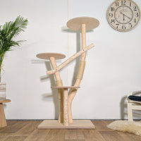 Naturkratzbaum 4580 Kratzbaum Natur Holz Design 153 cm hoch Katzenbaum