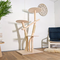 Naturkratzbaum 4580 Kratzbaum Natur Holz Design 153 cm hoch Katzenbaum