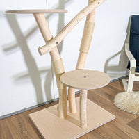 Naturkratzbaum 4580 Kratzbaum Natur Holz Design 153 cm hoch Katzenbaum
