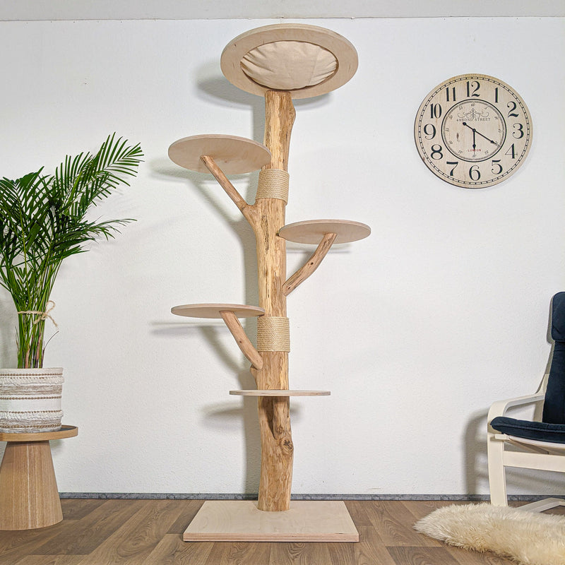 Naturkratzbaum 4581 Kratzbaum Natur Holz Design 190 cm hoch Katzenbaum
