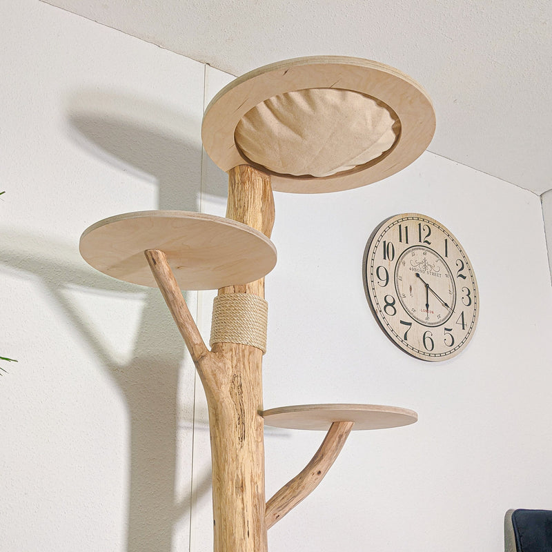 Naturkratzbaum 4581 Kratzbaum Natur Holz Design 190 cm hoch Katzenbaum
