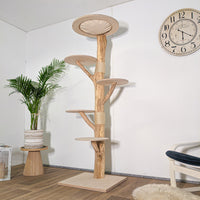Naturkratzbaum 4581 Kratzbaum Natur Holz Design 190 cm hoch Katzenbaum