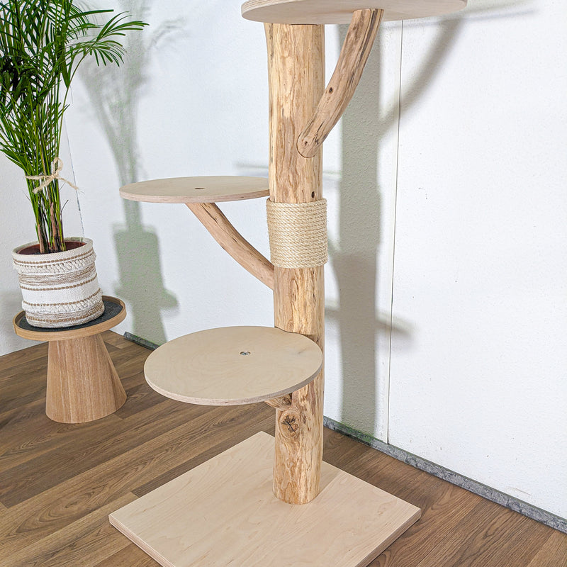 Naturkratzbaum 4581 Kratzbaum Natur Holz Design 190 cm hoch Katzenbaum
