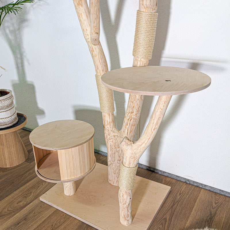 Naturkratzbaum 4583 Kratzbaum Natur Holz Design 172 cm hoch Katzenbaum