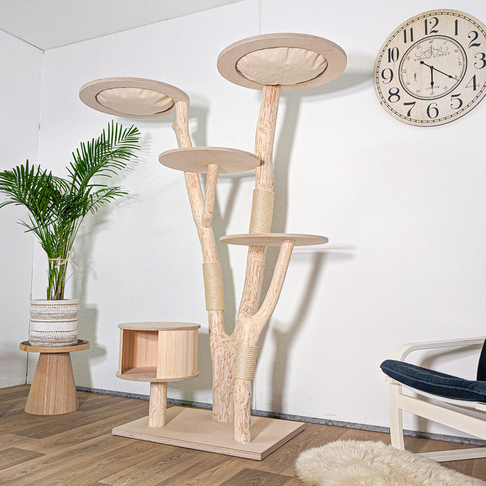Naturkratzbaum 4583 Kratzbaum Natur Holz Design 172 cm hoch Katzenbaum
