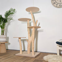 Naturkratzbaum 4584 Kratzbaum Natur Holz Design 145 cm hoch Katzenbaum