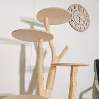 Naturkratzbaum 4584 Kratzbaum Natur Holz Design 145 cm hoch Katzenbaum