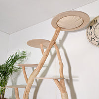 Naturkratzbaum 4585 Kratzbaum Natur Holz Design 190 cm hoch Katzenbaum