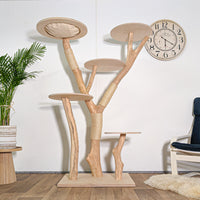 Naturkratzbaum 4586 Kratzbaum Natur Holz Design 175 cm hoch Katzenbaum